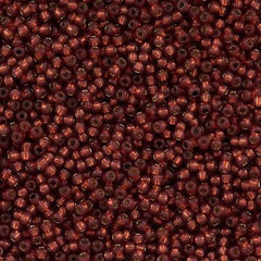 Toho Round Seed Bead 11/0 PermaFinish Silver Lined Milky Pomegranate 2.5-inch Tube (2113PF)