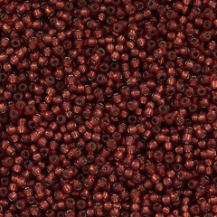 Toho Round Seed Bead 11/0 PermaFinish Silver Lined Milky Pomegranate 2.5-inch Tube (2113PF)