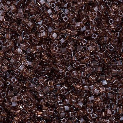 Miyuki 1.8mm Square Seed Bead Rose Inside Color Lined Copper 8g Tube (2646)