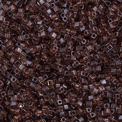 Miyuki 1.8mm Cube Seed Bead Rose Inside Color Lined Copper 8g Tube (2646)