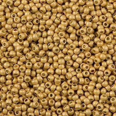 Toho Round Seed Bead 8/0 Permanent Finish Matte Galvanized Starlight 5.5-inch tube (557PFF)