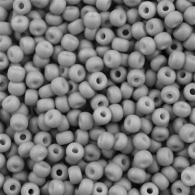 Matte Opaque Grey Miyuki Seed Beads 6/0