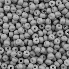 Miyuki Round Seed Bead 6/0 Matte Opaque Gray 20g Tube (1240)