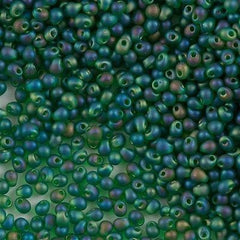 Miyuki Drop Fringe Seed Bead Matte Green AB 15g (146FR)