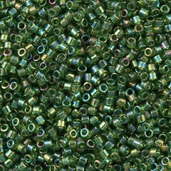 Miyuki Delica Seed Bead 11/0 Transparent Olive AB 2-inch Tube DB1247