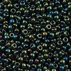 Miyuki Round Seed Bead 8/0 Metallic Green 22g Tube (453)