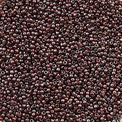 Toho Round Seed Bead 11/0 Inside Color Lined Brown Blue 19g Tube (363)