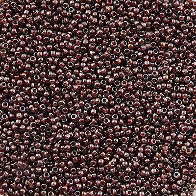 50g Toho Round Seed Bead 11/0 Inside Color Lined Brown Blue (363)