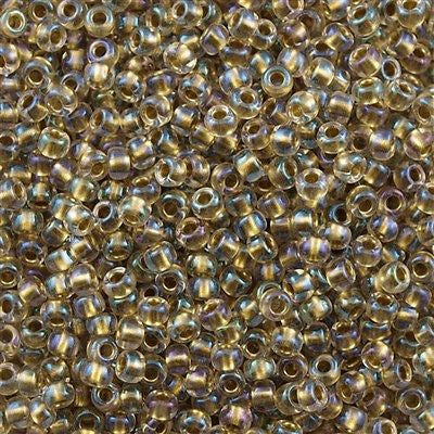 Toho Round Seed Beads 6/0 Inside Color Lined Bronze AB 2.5-inch tube (262)