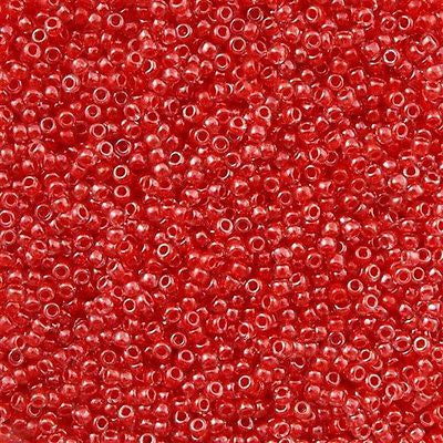 Toho Round Seed Bead 11/0 Inside Color Lined Watermelon 2.5-inch Tube (341)