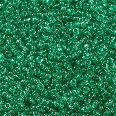 Toho Round Seed Bead 11/0 Transparent Soft Green 2.5-inch Tube (72)
