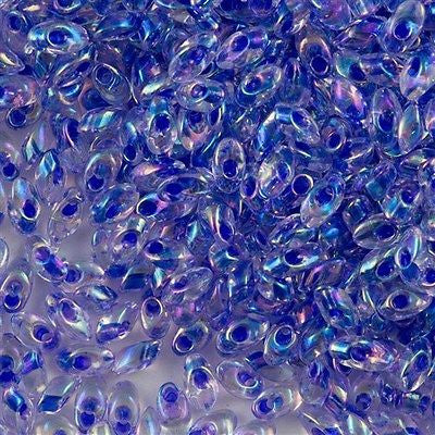 Miyuki Long Magatama Seed Bead Inside Color Lined Lavender AB 8g Tube (2150)