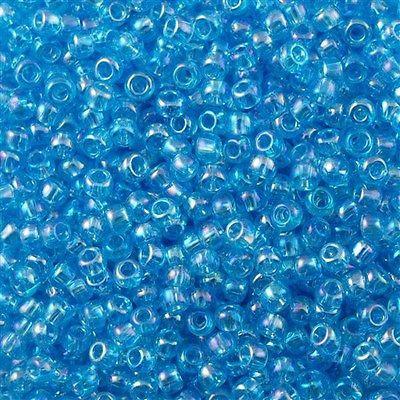 50g Toho Round Seed Beads 11/0 Transparent Caribbean AB (163)