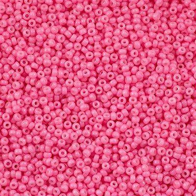 50g Miyuki Round Seed Bead 11/0 Opaque Dyed Pink (1385)