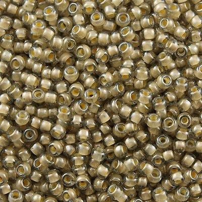 Toho Round Seed Beads 6/0 Inside Color Lined Sand Crystal 2.5-inch tube (369)