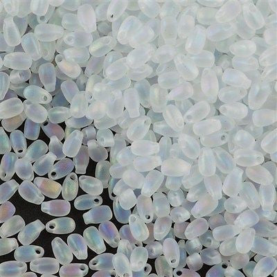 Miyuki Long Drop Seed Bead Transparent Matte Crystal AB 10g (131FR)