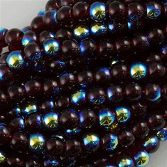 200 Czech 4mm Pressed Glass Round Beads Ruby AB (90100X)