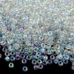 Miyuki Round Seed Bead 8/0 Transparent Crystal AB 22g Tube (250)