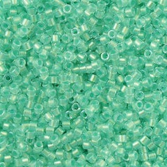 Miyuki Delica Seed Bead 11/0 Inside Dyed Color Crystal Mint 7g Tube DB1707