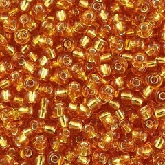 Miyuki Round Seed Bead 6/0 Silver Lined Topaz 20g Tube (133S)