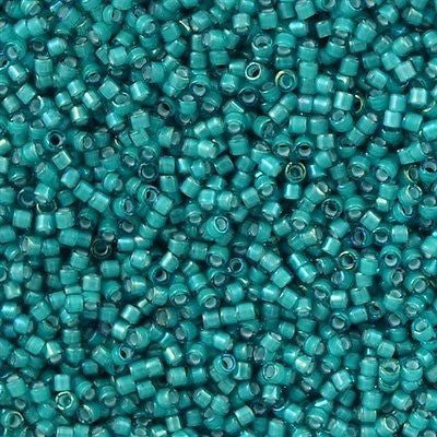 25g Miyuki Delica Seed Bead 11/0 Inside Dyed Color Turquoise White DB1782