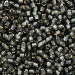 50g Toho Round Seed Bead 11/0 Silver Lined Transparent Matte Gray (29BF)