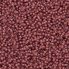 Miyuki Round Seed Bead 15/0 Rose Lined Amethyst 2-inch Tube (364)