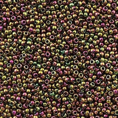 Toho Round Seed Bead 11/0 Bronze Plum Iris 2.5-inch Tube (509)