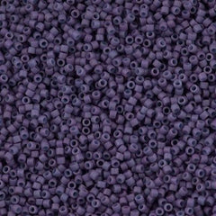 Miyuki Delica Seed Bead 11/0 Matte Opaque Dyed Dark Lavender 2-inch Tube DB799