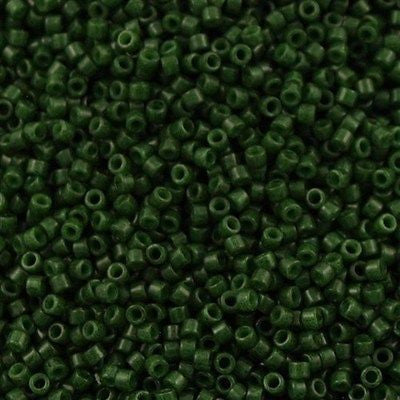 Miyuki Delica Seed Bead 11/0 Opaque Dyed Forest Green 2-inch Tube DB663