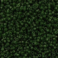 Miyuki Delica Seed Bead 11/0 Opaque Dyed Forest Green 2-inch Tube DB663