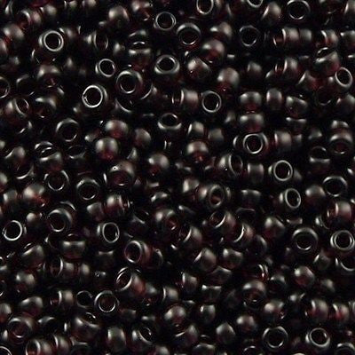 Miyuki Round Seed Bead 11/0 Transparent Semi-Matte Dark Purple 22g Tube (2402SF)