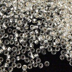 50g Toho Round Seed Beads 6/0 Silver Lined Transparent Crystal (21)