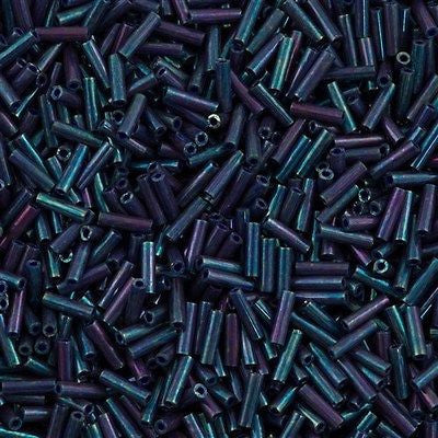 Miyuki 6mm Bugle Bead Opaque Eggplant Luster 5-inch Tube (1899)