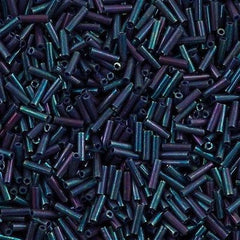 Miyuki 6mm Bugle Bead Opaque Eggplant Luster 5-inch Tube (1899)
