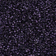 Miyuki Delica Seed Bead 11/0 Nickel Plated Dyed Dark Purple 2-inch Tube DB464