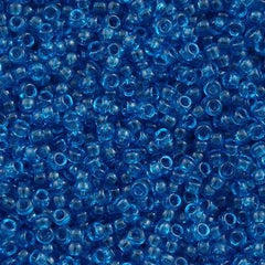 Miyuki Round Seed Bead 15/0 Transparent Capri Blue 2-inch Tube (149)