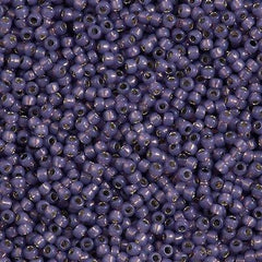 Toho Round Seed Bead 8/0 Silver Lined Milky Lavender 2.5-inch tube (2124)