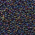 Toho Round Seed Bead 11/0 Transparent Dark Amethyst AB 19g Tube (166C)