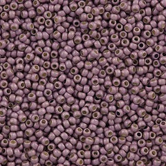 Toho Round Seed Bead 11/0 PermaFinish Matte Galvanized Lilac 2.5-inch Tube (554PFF)