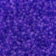 25g Miyuki Delica Seed Bead 11/0 Matte Transparent Dyed Bright Purple DB783