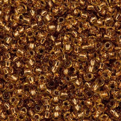 Toho Round Seed Bead 11/0 Copper Lined Light Topaz 2.5-inch Tube (744)