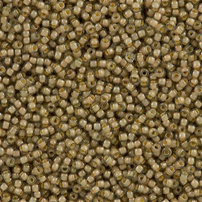 Toho Round Seed Bead 11/0 Inside Color Lined Sand Crystal 2.5-inch Tube (369)