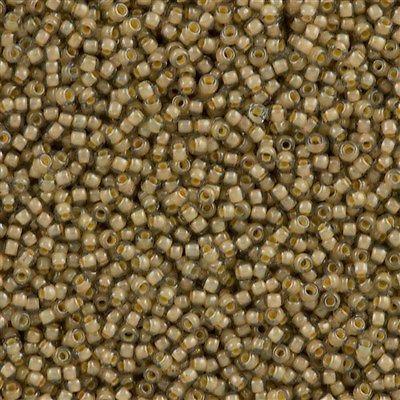 50g Toho Round Seed Beads 11/0 Inside Color Lined Sand Crystal (369)
