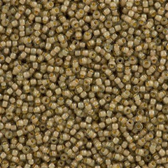Toho Round Seed Bead 11/0 Inside Color Lined Sand Crystal 2.5-inch Tube (369)