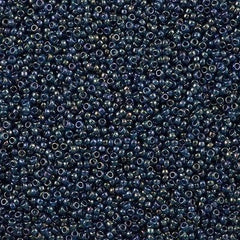 Miyuki Round Seed Bead 15/0 Galvanized Montana Blue Luster 2-inch Tube (305)