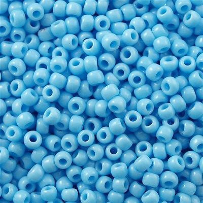 Toho Round Seed Bead 8/0 Opaque Spring Blue 2.5-inch tube (43)