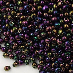 Miyuki Drop Fringe Seed Bead Metallic Dark Wine 24g Tube (454)