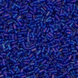 25g Miyuki 3mm Bugle Bead Transparent Matte Cobalt AB (151FR)