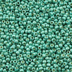 50g Toho Round Seed Bead 8/0 Matte PermaFinish Galvanized Satin Teal (561PFF)